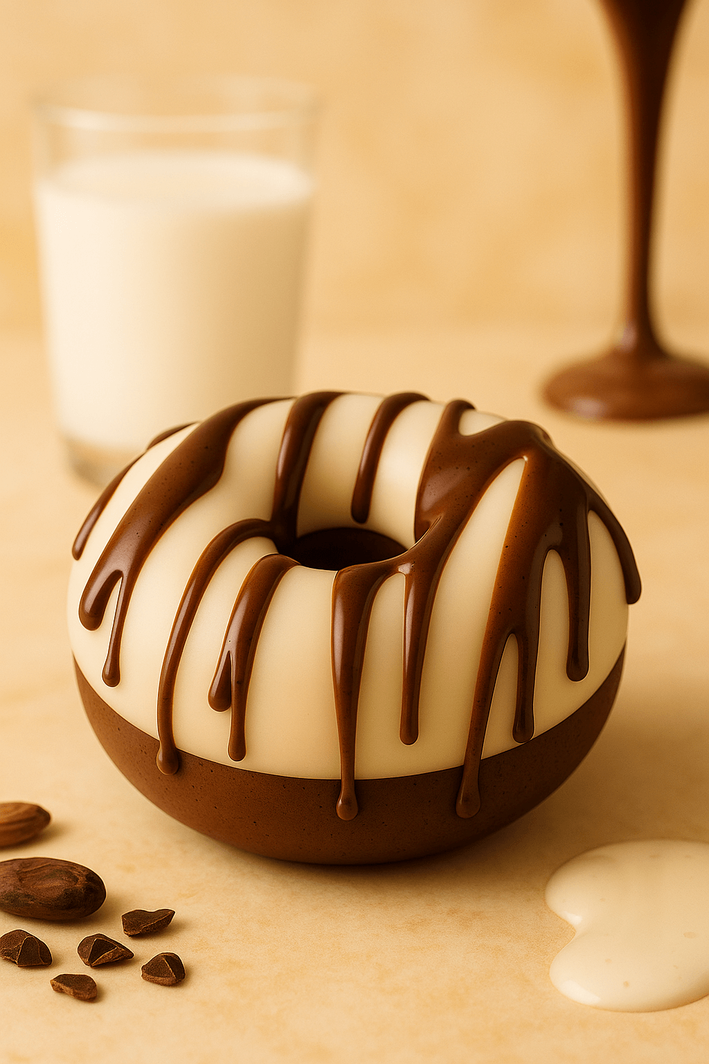 "Handmade chocolate donut soap bar moisturizing bath product"